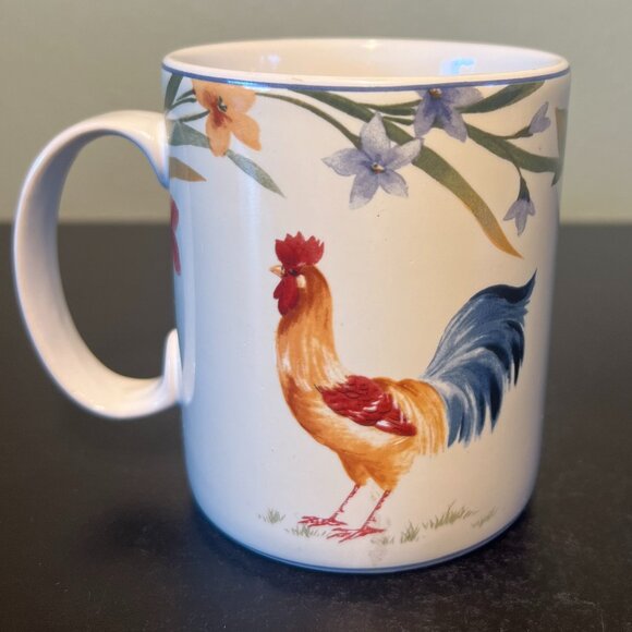 Coventry SPRING ROOSTER Floral Stoneware Coffee Mug - Picture 2 of 10
